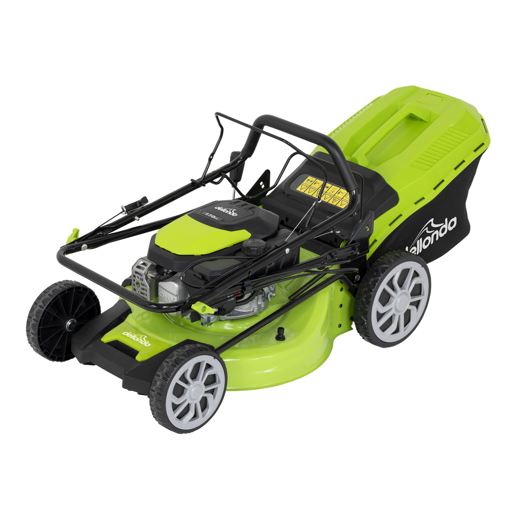 Dellonda Self-Propelled Petrol Lawnmower Grass Cutter with Height Adjustment & Grass Bag 170cc 20"/51cm 4-Stroke Engine