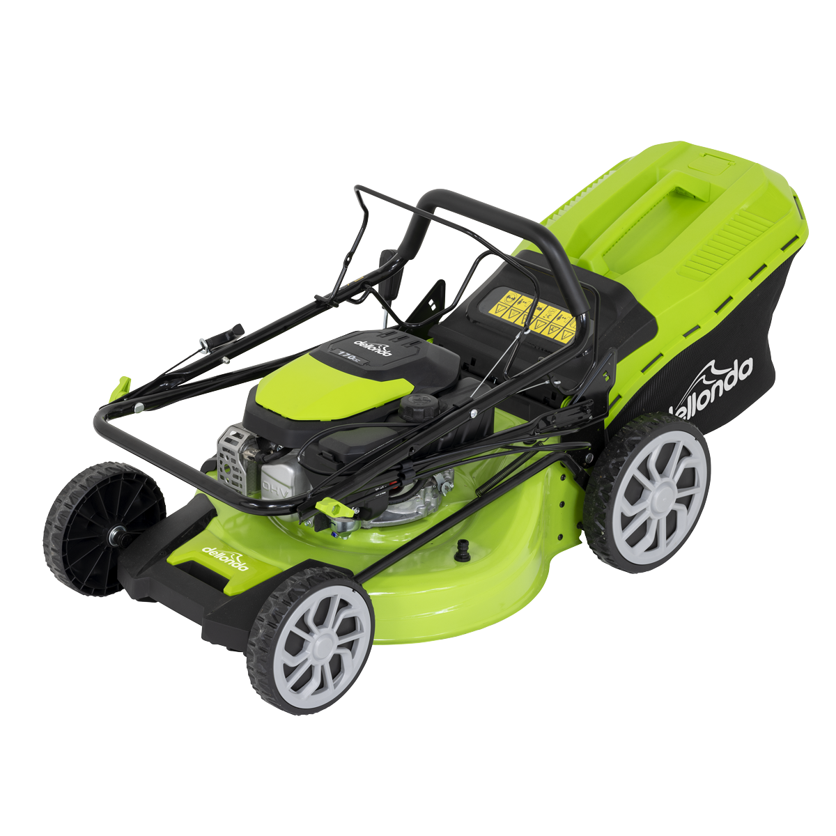 Dellonda Self-Propelled Petrol Lawnmower Grass Cutter with Height Adjustment & Grass Bag 170cc 20"/51cm 4-Stroke Engine