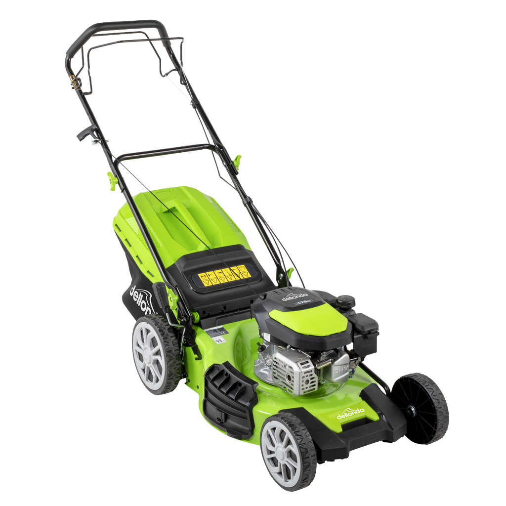 Dellonda Self-Propelled Petrol Lawnmower Grass Cutter with Height Adjustment & Grass Bag 170cc 20"/51cm 4-Stroke Engine