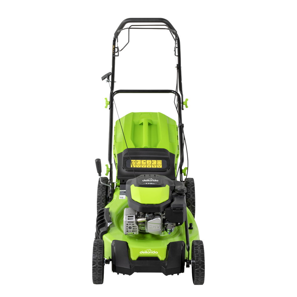 Dellonda Self-Propelled Petrol Lawnmower Grass Cutter with Height Adjustment & Grass Bag 170cc 20"/51cm 4-Stroke Engine