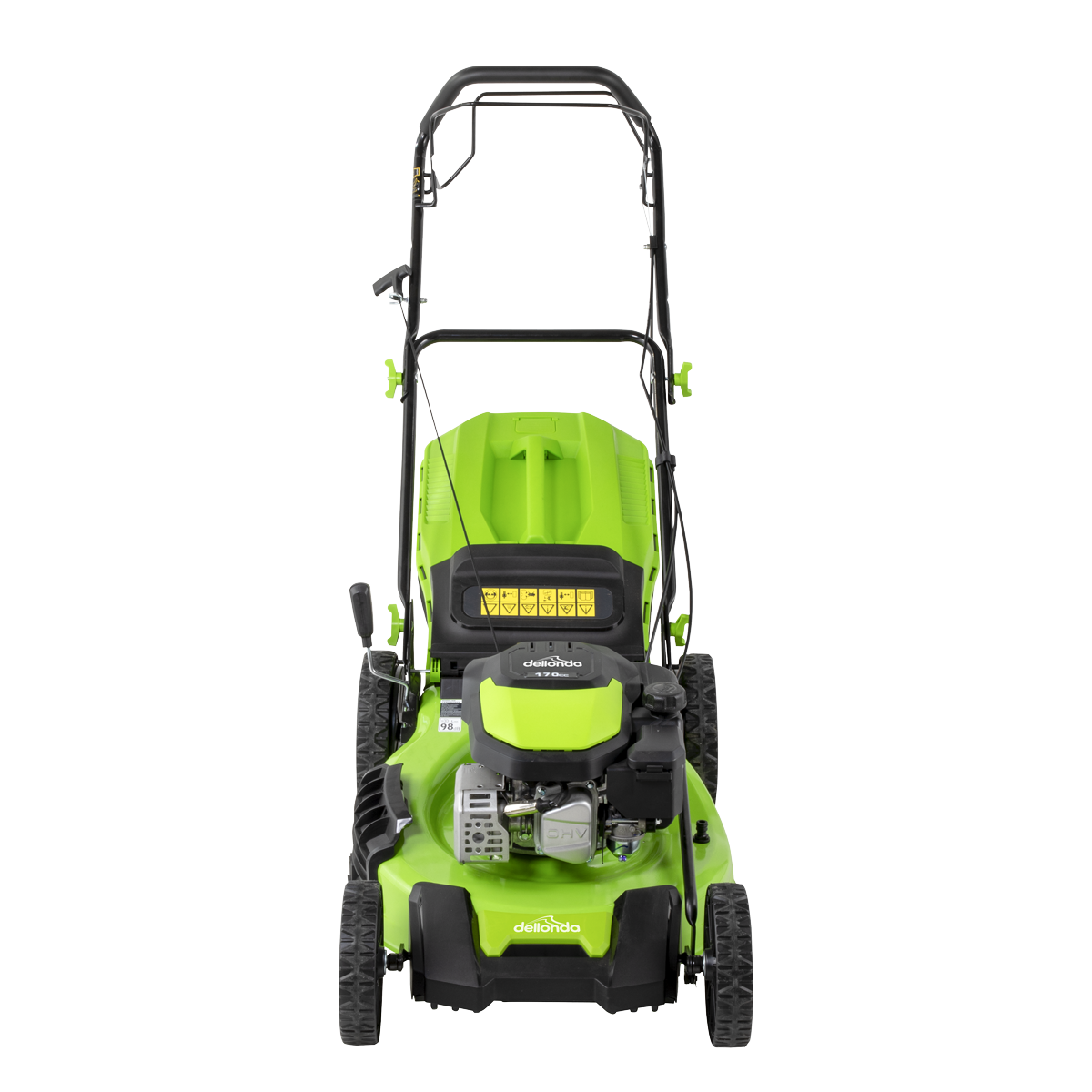 Dellonda Self-Propelled Petrol Lawnmower Grass Cutter with Height Adjustment & Grass Bag 170cc 20"/51cm 4-Stroke Engine