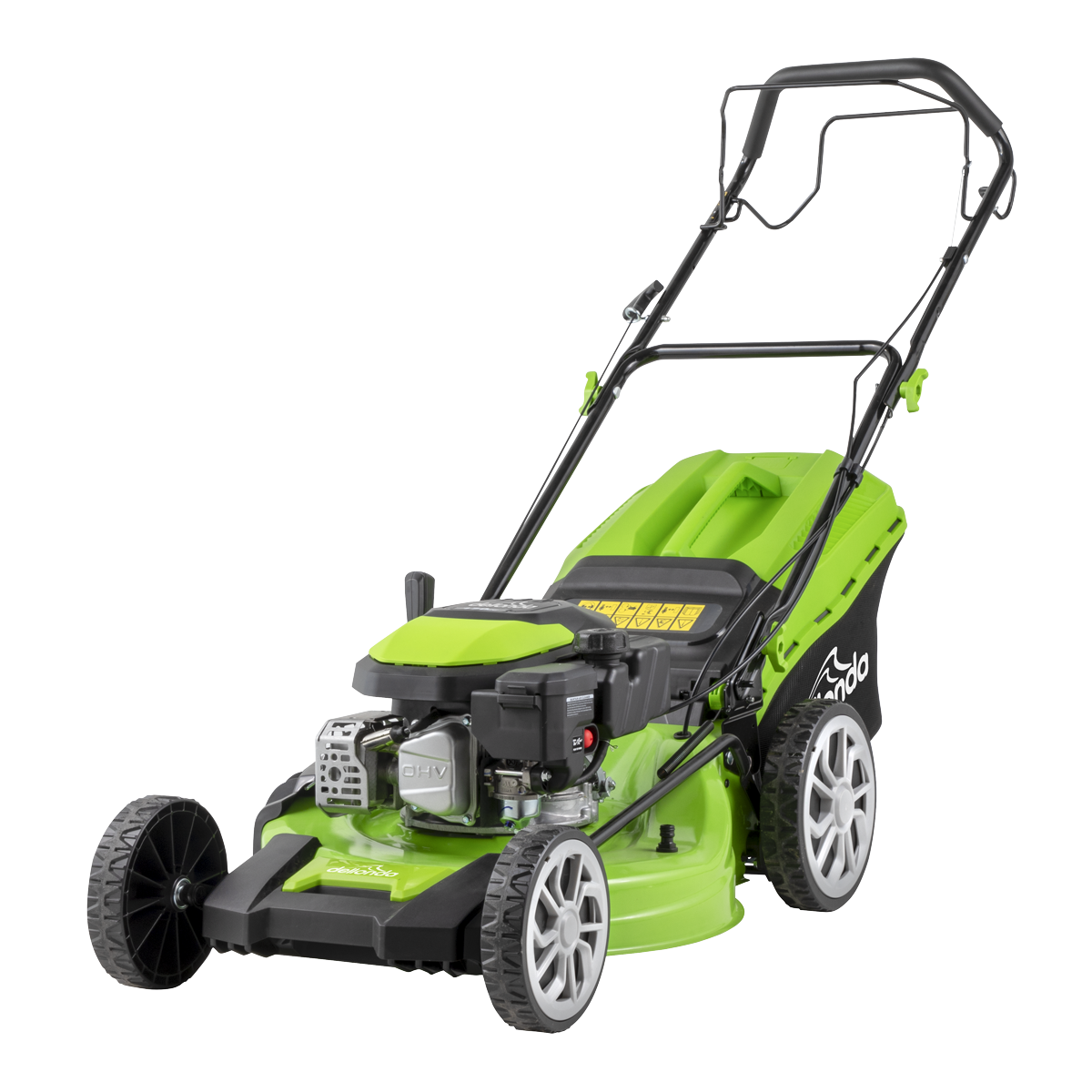 Dellonda Self-Propelled Petrol Lawnmower Grass Cutter with Height Adjustment & Grass Bag 170cc 20"/51cm 4-Stroke Engine