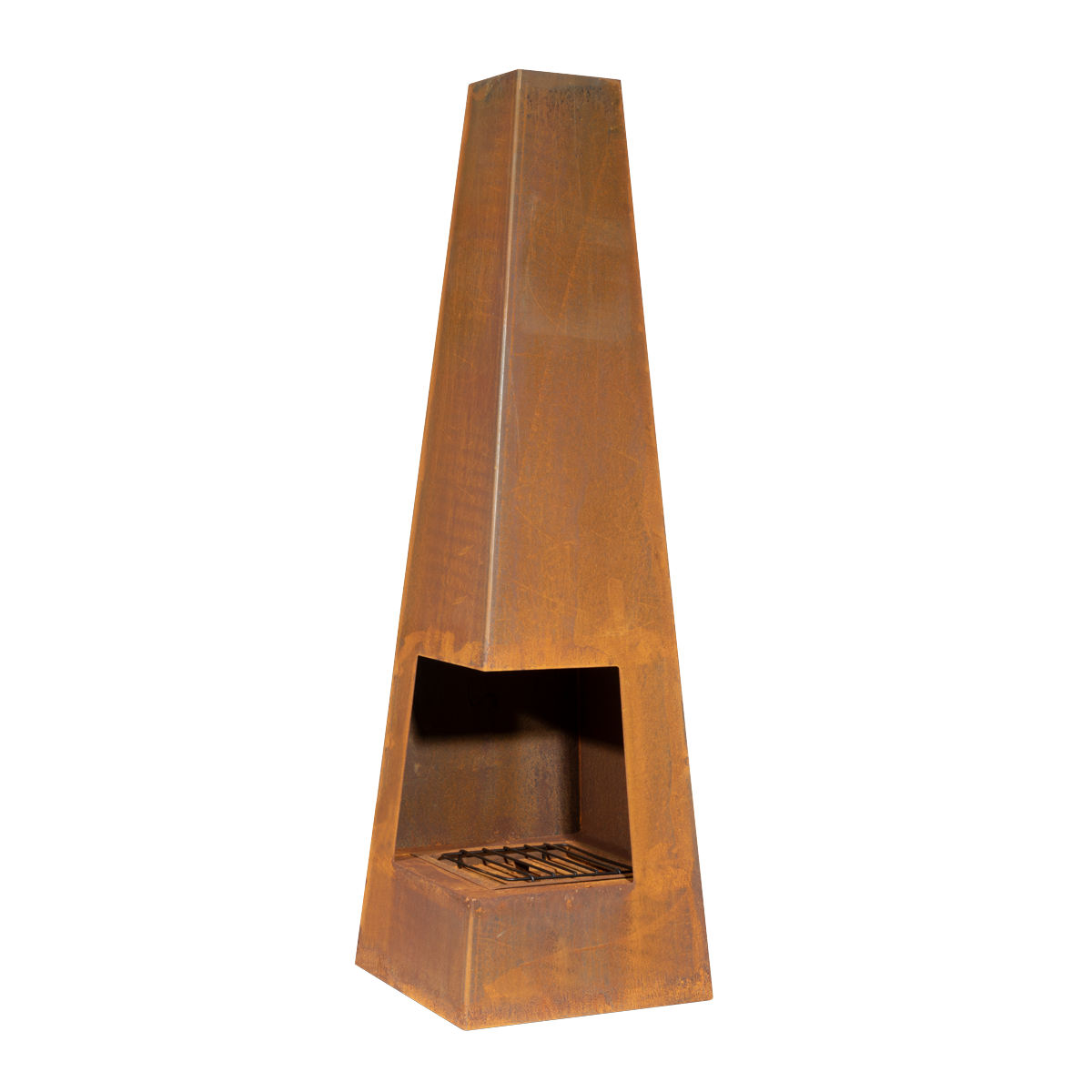 Dellonda Pyramid Outdoor Chiminea, Corten Steel (DG106)