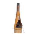 Dellonda Outdoor/Garden/Patio Conical Chiminea, Fireplace, Fire Pit, Heater, H127cm - Corten Steel
