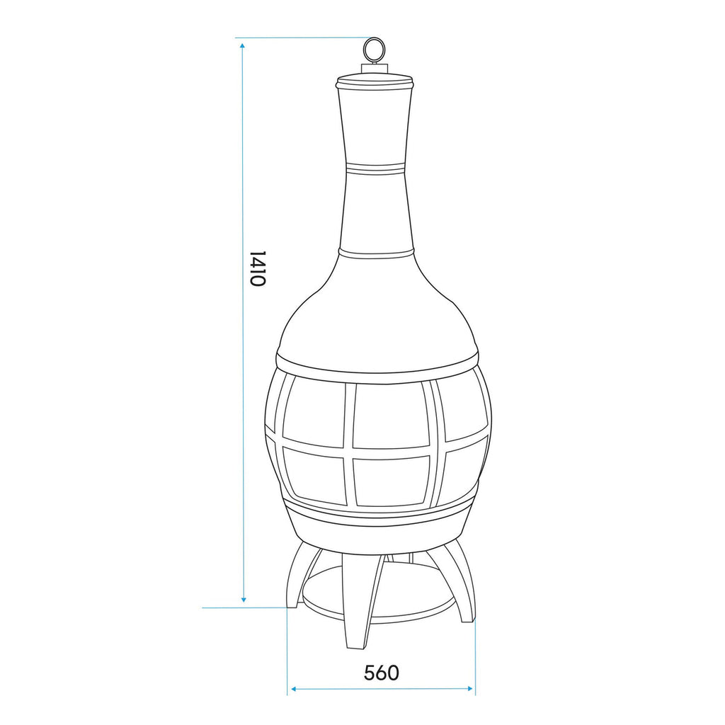 Dellonda Deluxe 360° Chiminea/Fire Pit/Outdoor Heater, Antique Bronze (DG112)