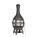 Dellonda Deluxe 360° Chiminea/Fire Pit/Outdoor Heater, Antique Bronze (DG112)