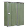 Dellonda Galvanized Steel Storage Shed, 5ft x 2.5ft, Pent Style Roof, Green (DG113) (Factory Refurbished B)