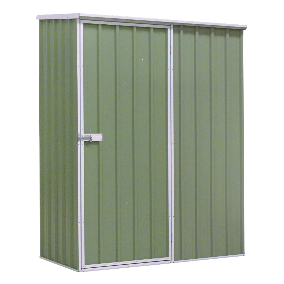 Dellonda Galvanized Steel Storage Shed with Pent Style Roof 150 x 80 x 190cm - Green