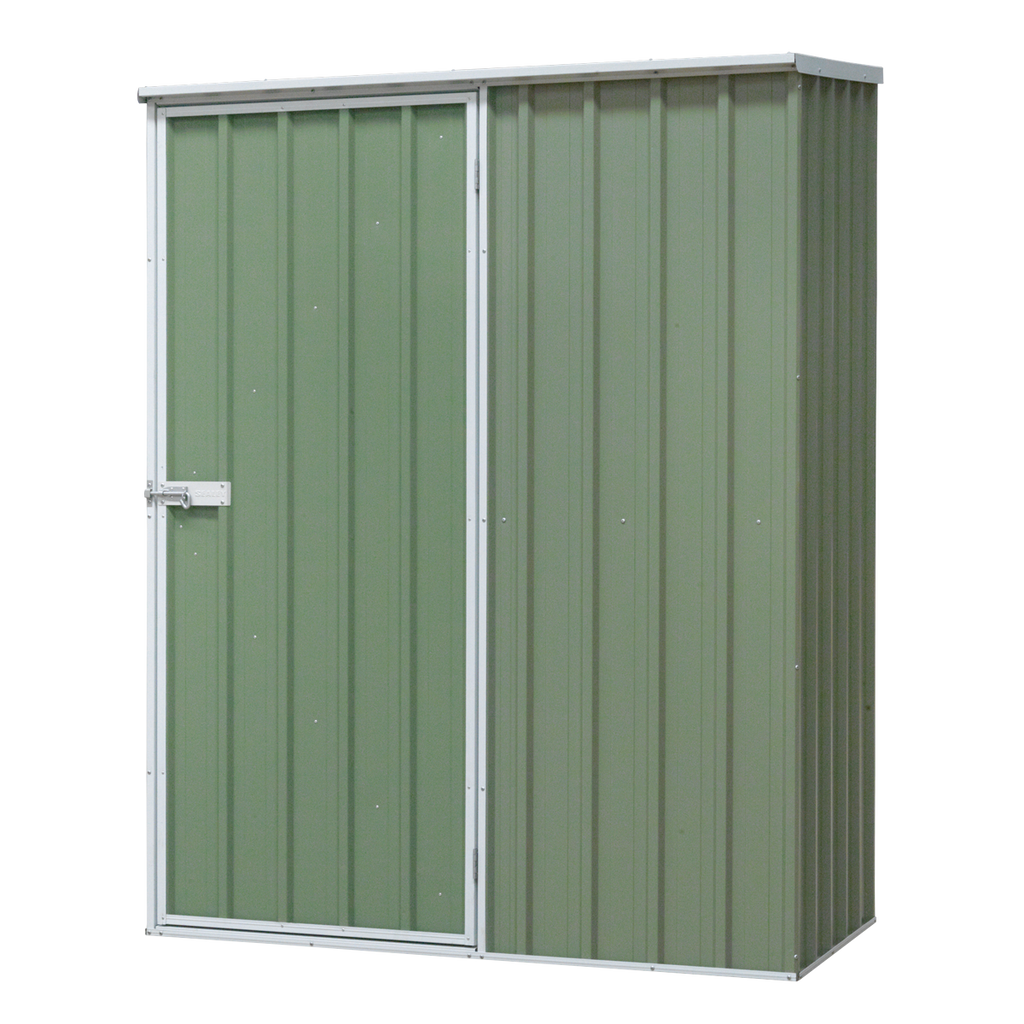 Dellonda Galvanized Steel Storage Shed, 5ft x 2.5ft, Pent Style Roof, Green (DG113) (Factory Refurbished B)