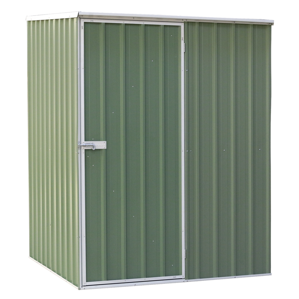 Dellonda Galvanized Steel Storage Shed with Pent Style Roof 151 x 151 x 200cm - Green