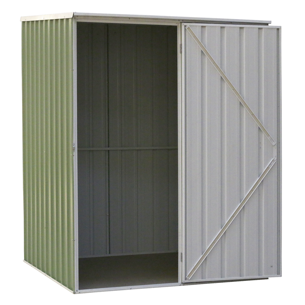 Dellonda Galvanized Steel Storage Shed with Pent Style Roof 151 x 151 x 200cm - Green