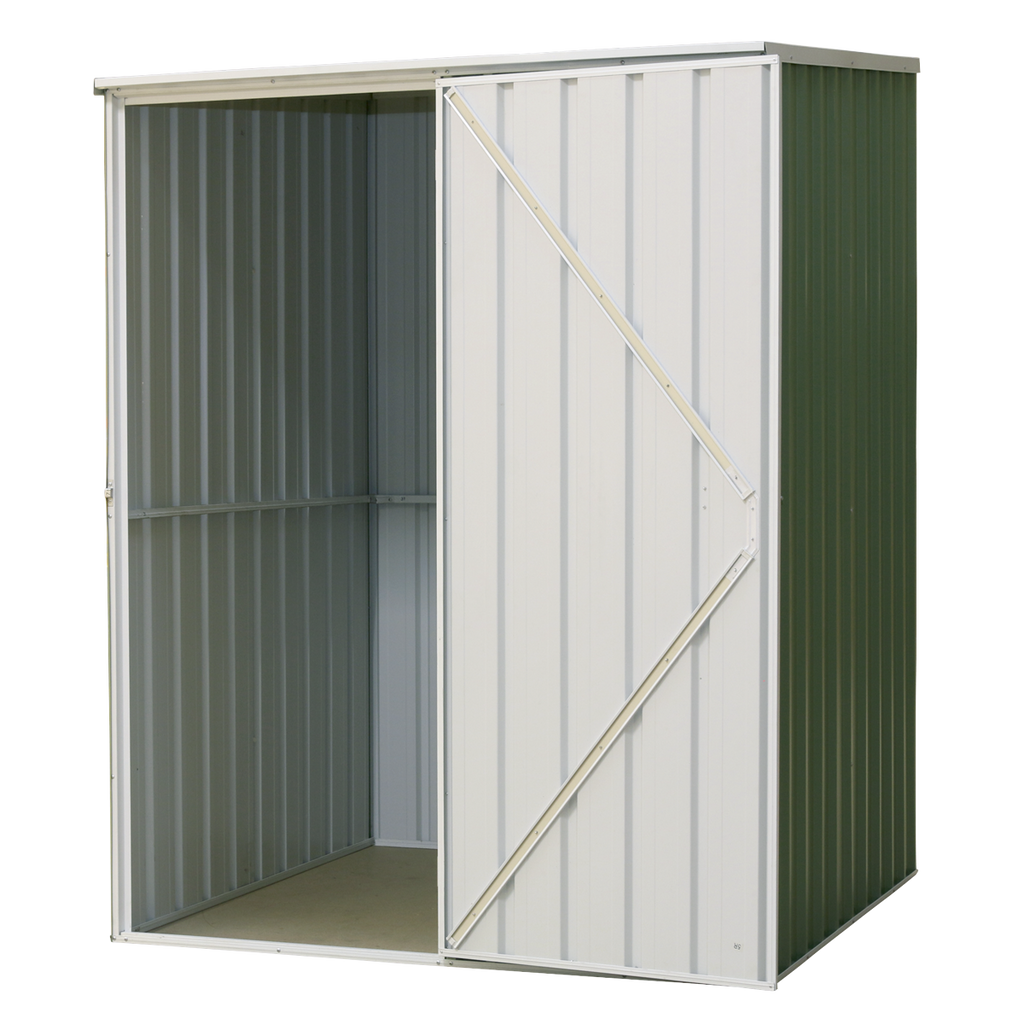 Dellonda Galvanized Steel Storage Shed with Pent Style Roof 151 x 151 x 200cm - Green