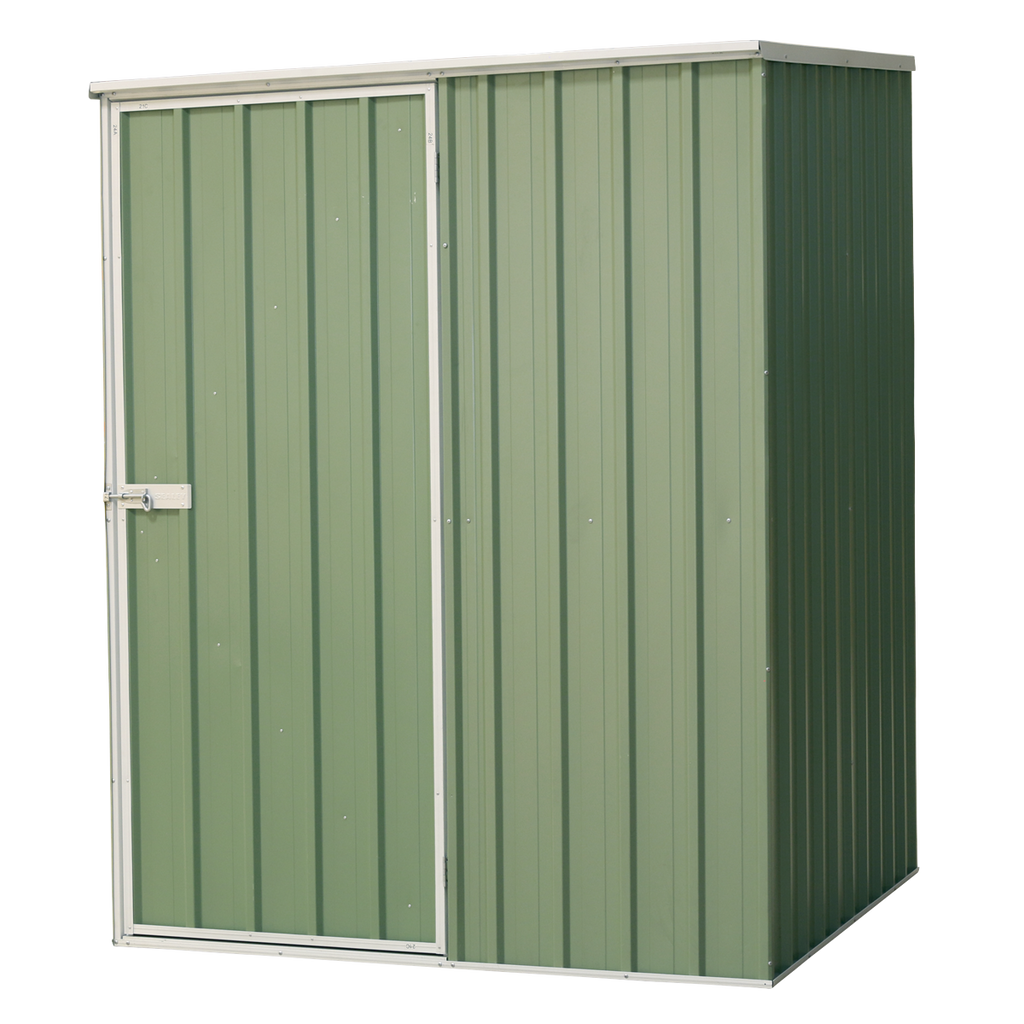 Dellonda Galvanized Steel Storage Shed with Pent Style Roof 151 x 151 x 200cm - Green