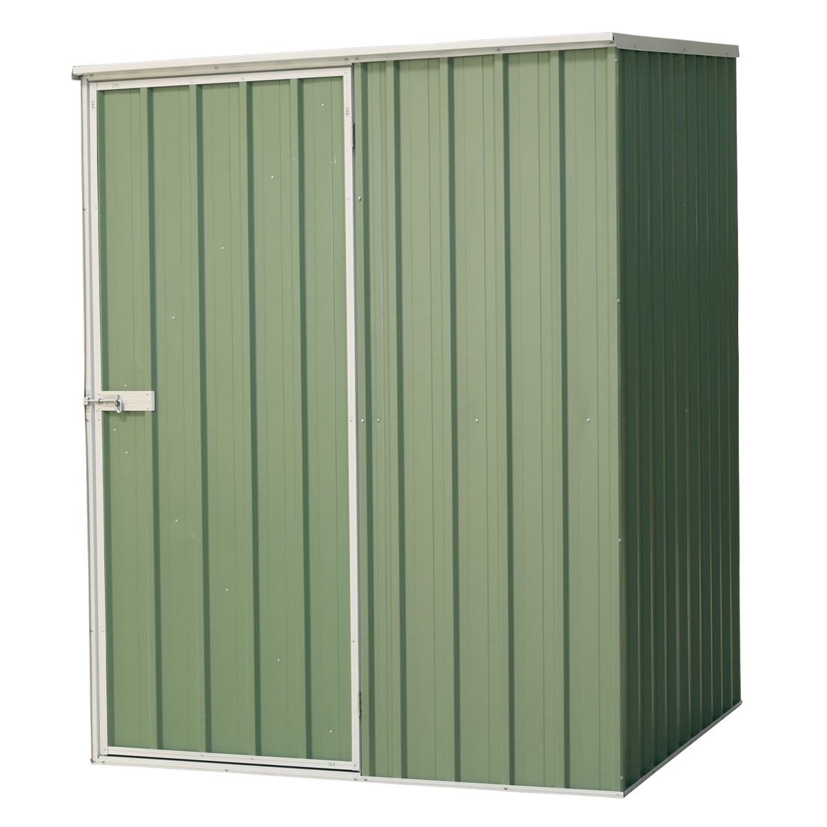 Dellonda Galvanized Steel Storage Shed with Pent Style Roof 151 x 151 x 200cm - Green