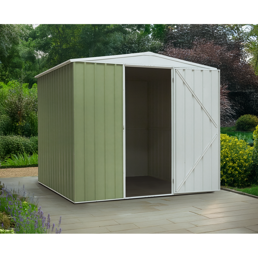Dellonda Galvanized Steel Storage Shed with Apex Style Roof 230 x 230 x 220cm - Green