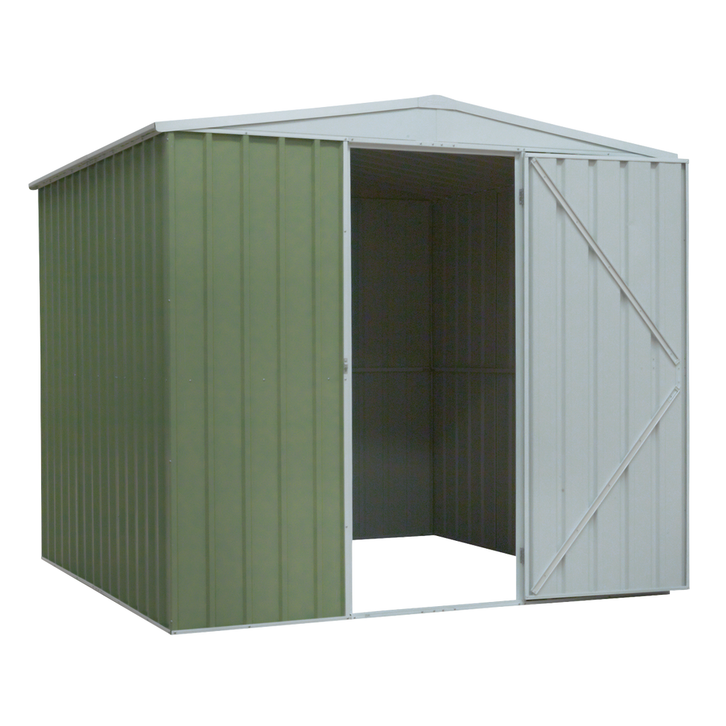 Dellonda Galvanized Steel Storage Shed with Apex Style Roof 230 x 230 x 220cm - Green