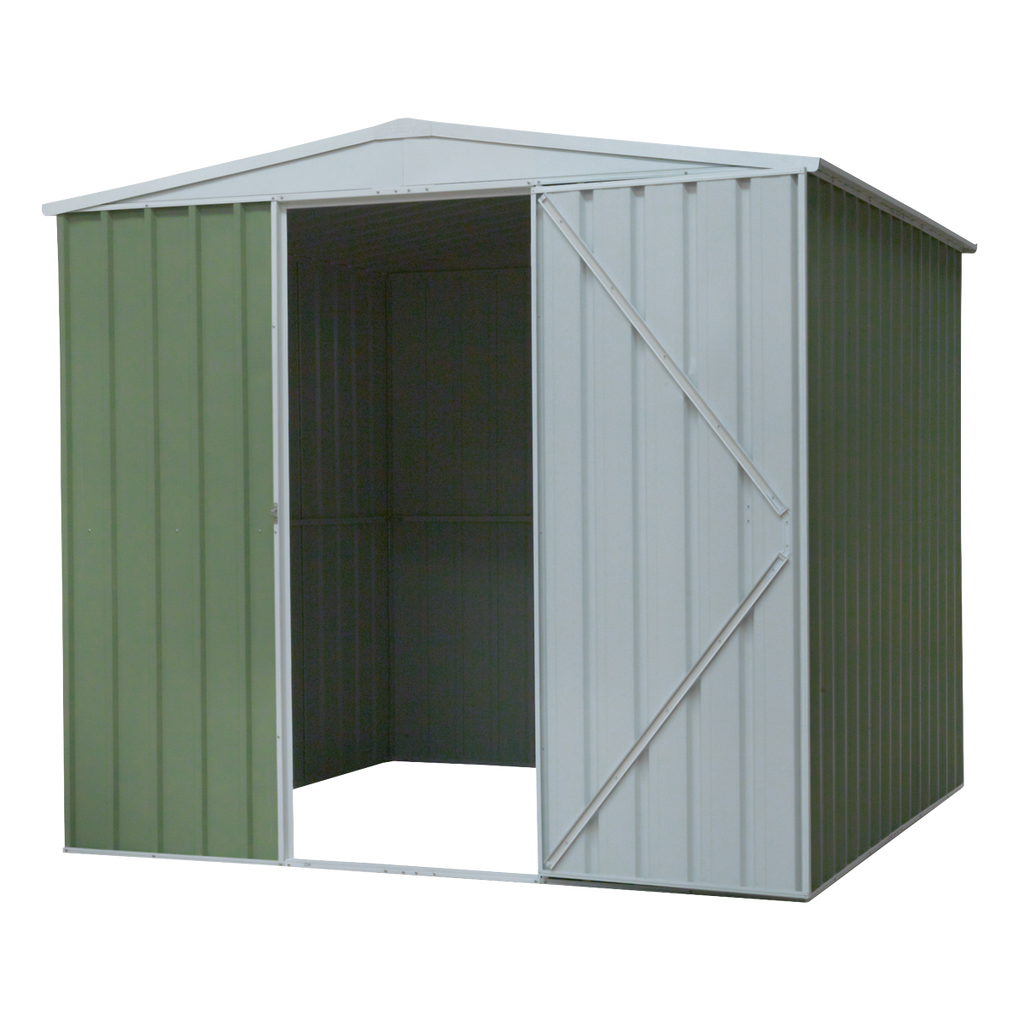 Dellonda Galvanized Steel Storage Shed with Apex Style Roof 230 x 230 x 220cm - Green