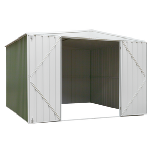Dellonda Galvanized Steel Storage Shed with Apex Style Roof 300 x 300 x 220cm - Green