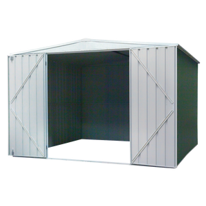 Dellonda Galvanized Steel Storage Shed with Apex Style Roof 300 x 300 x 220cm - Green