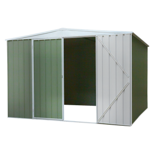 Dellonda Galvanized Steel Storage Shed with Apex Style Roof 300 x 300 x 220cm - Green