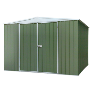 Dellonda Galvanized Steel Storage Shed with Apex Style Roof 300 x 300 x 220cm - Green