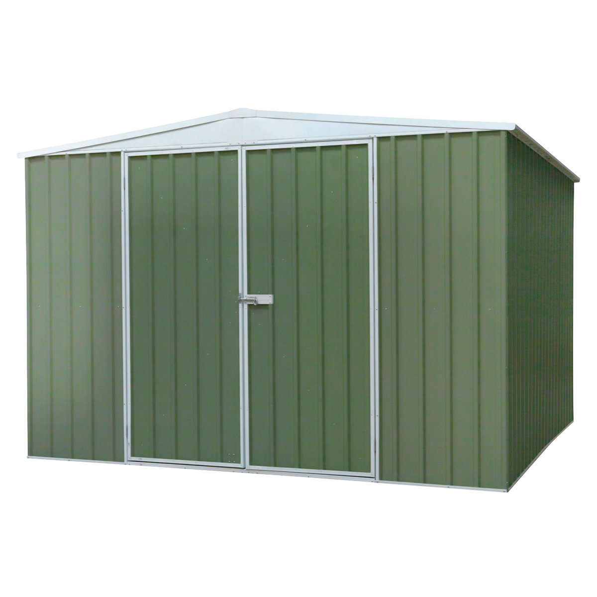 Dellonda Galvanized Steel Storage Shed with Apex Style Roof 300 x 300 x 220cm - Green