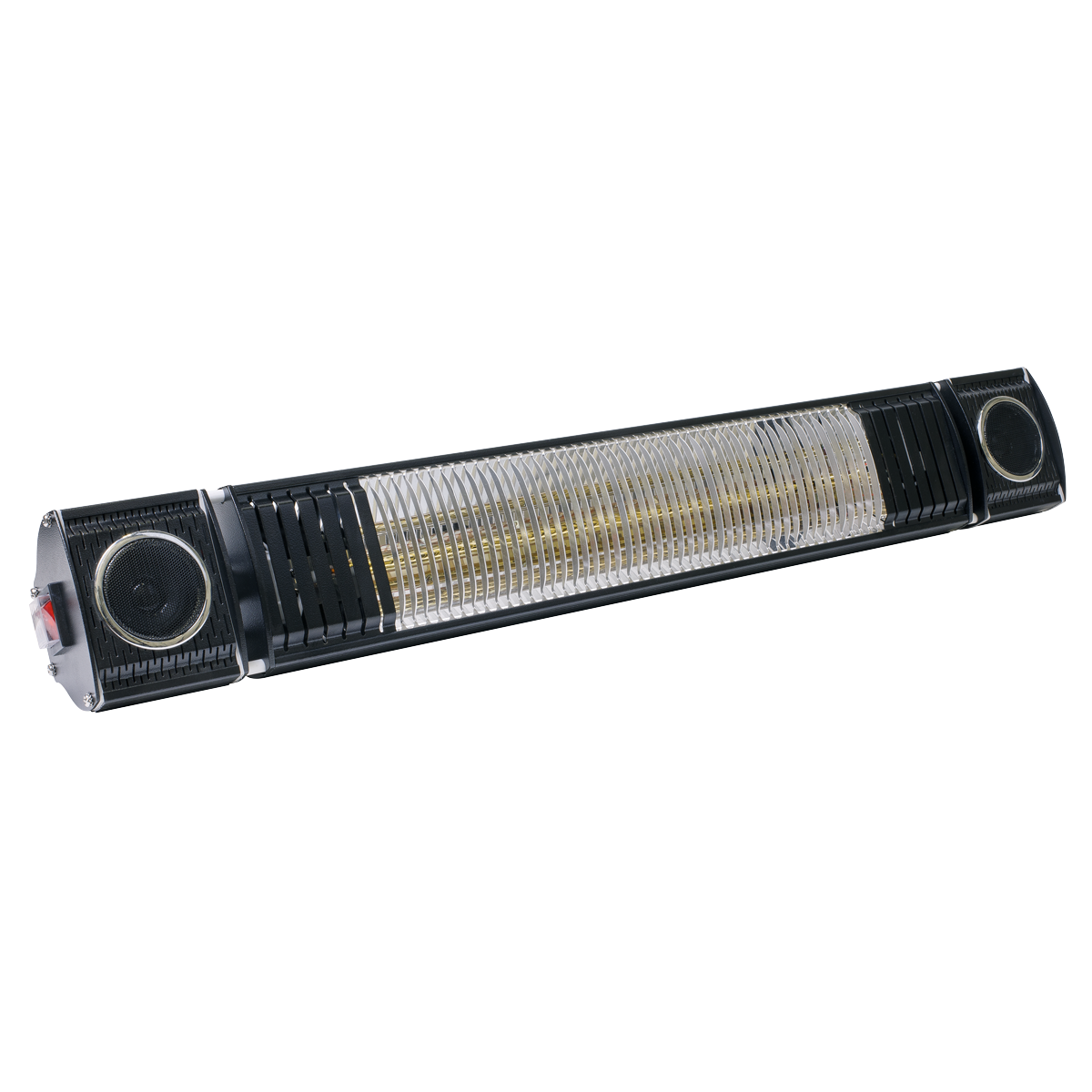 Dellonda Infrared Outdoor 2000W Patio Heater with Speakers, Black