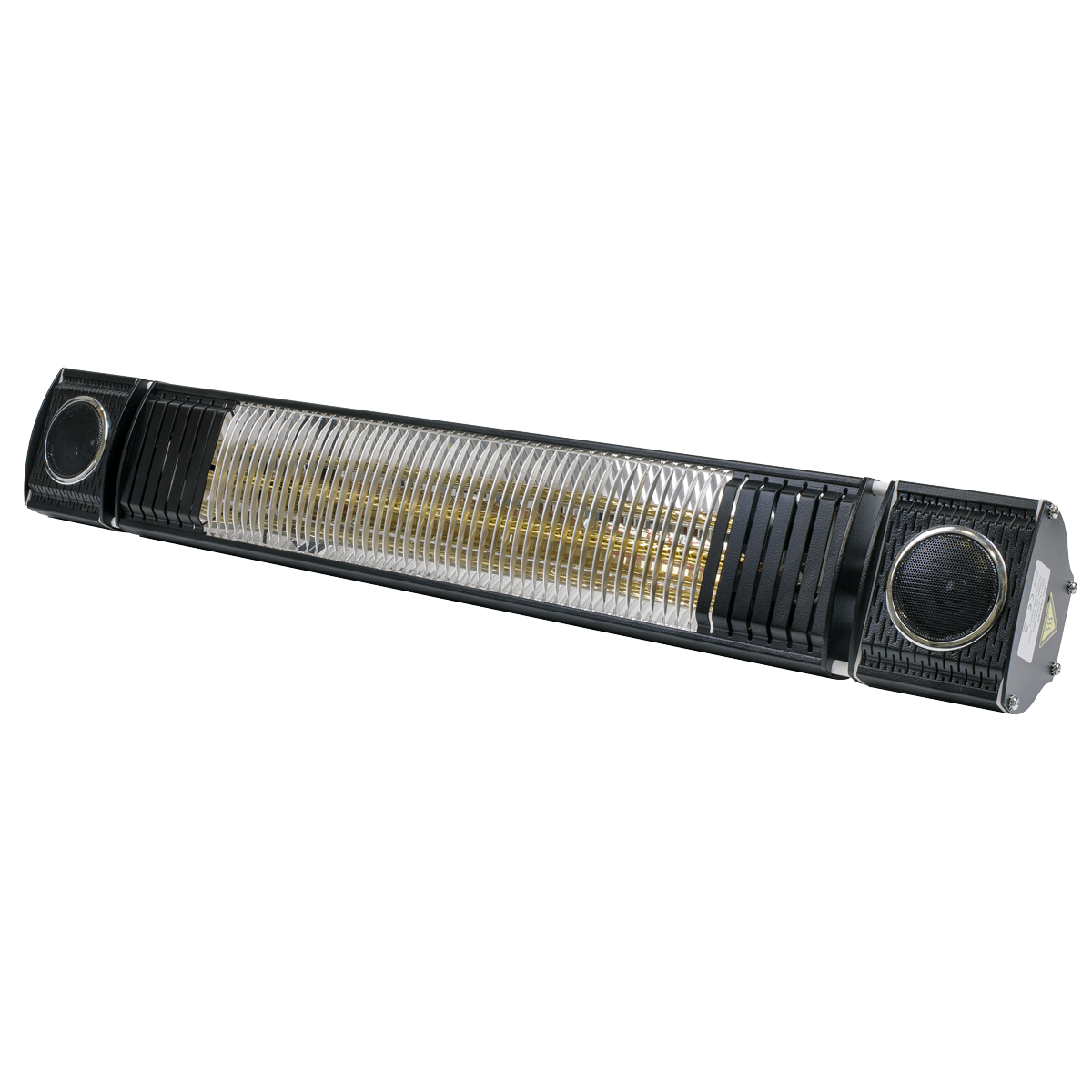 Dellonda Infrared Outdoor 2000W Patio Heater with Speakers, Black