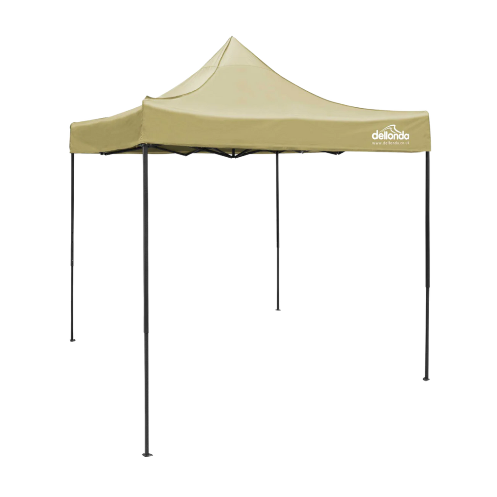 Dellonda Premium Pop-Up Gazebo, Water Resistant, 2x2m, Beige (DG126)