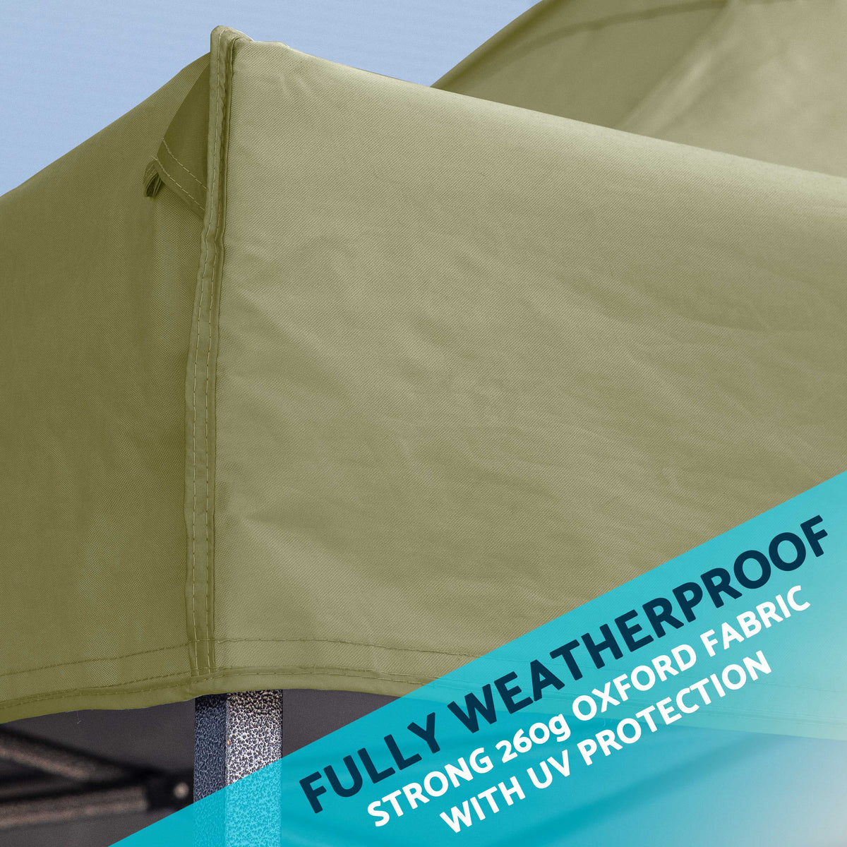 Dellonda Premium Pop-Up Gazebo, Water Resistant, 3x4.5m, Beige (DG134)