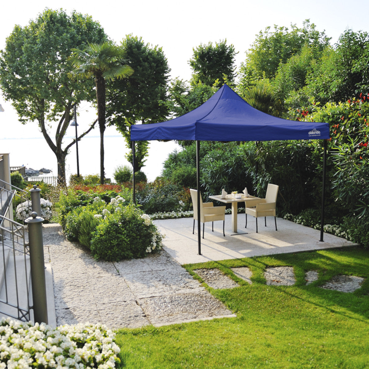 Dellonda Premium Pop-Up Gazebo, Water Resistant, 2x2m, Blue (DG127) (Factory Refurbished A)