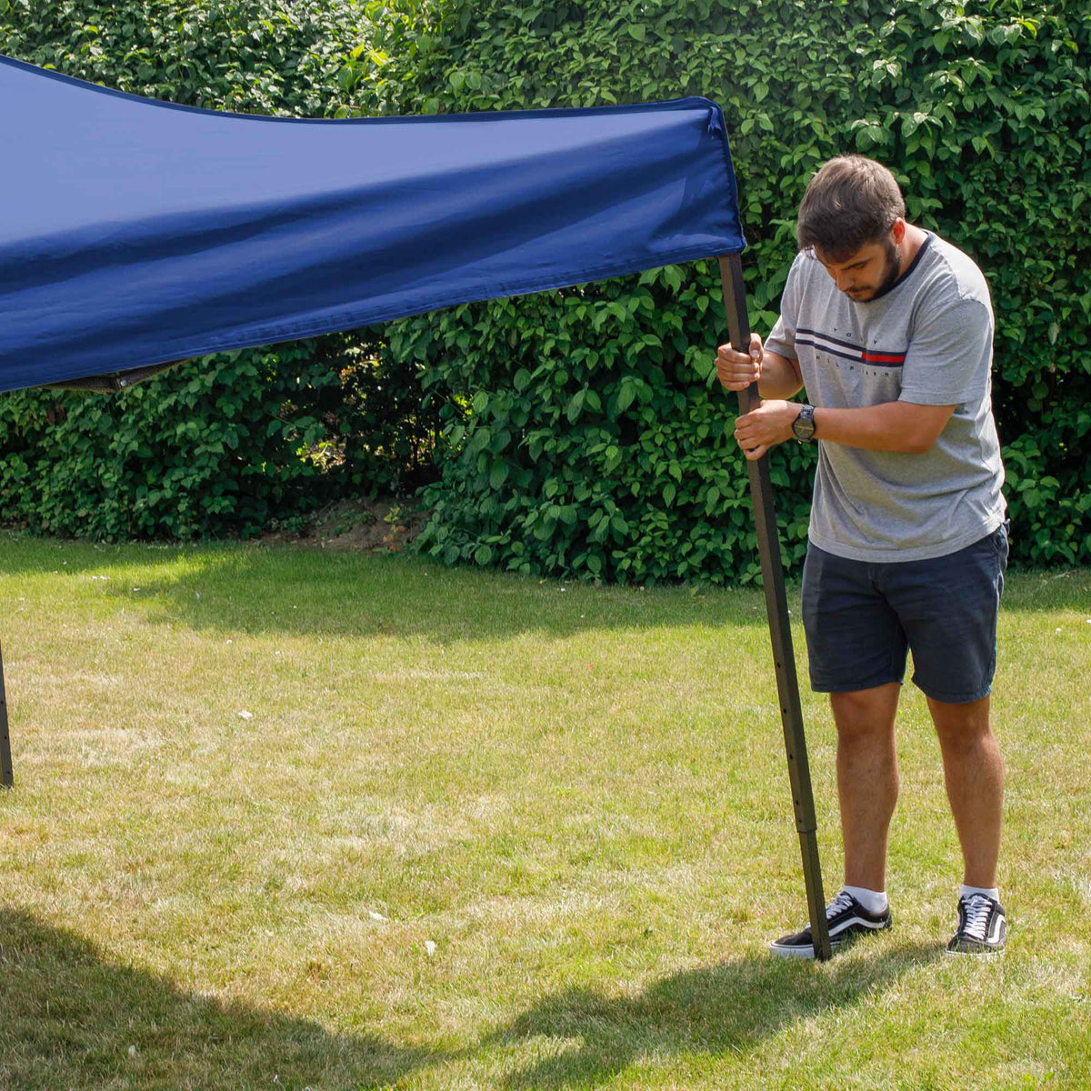 Dellonda Premium Pop-Up Gazebo, Water Resistant, 3x6m, Blue (DG139) (Factory Refurbished B)