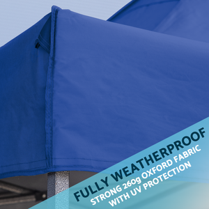 Dellonda DG127 DG131 DG135 DG139 DG173 Premium Pop Up Gazebo, Outdoor Garden Water Resistant Cover, Blue