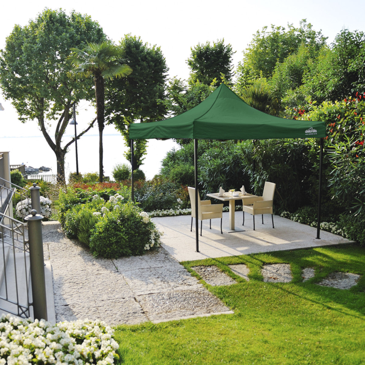 Dellonda Premium Pop-Up Gazebo, Water Resistant, 2x2m, Green (DG128)