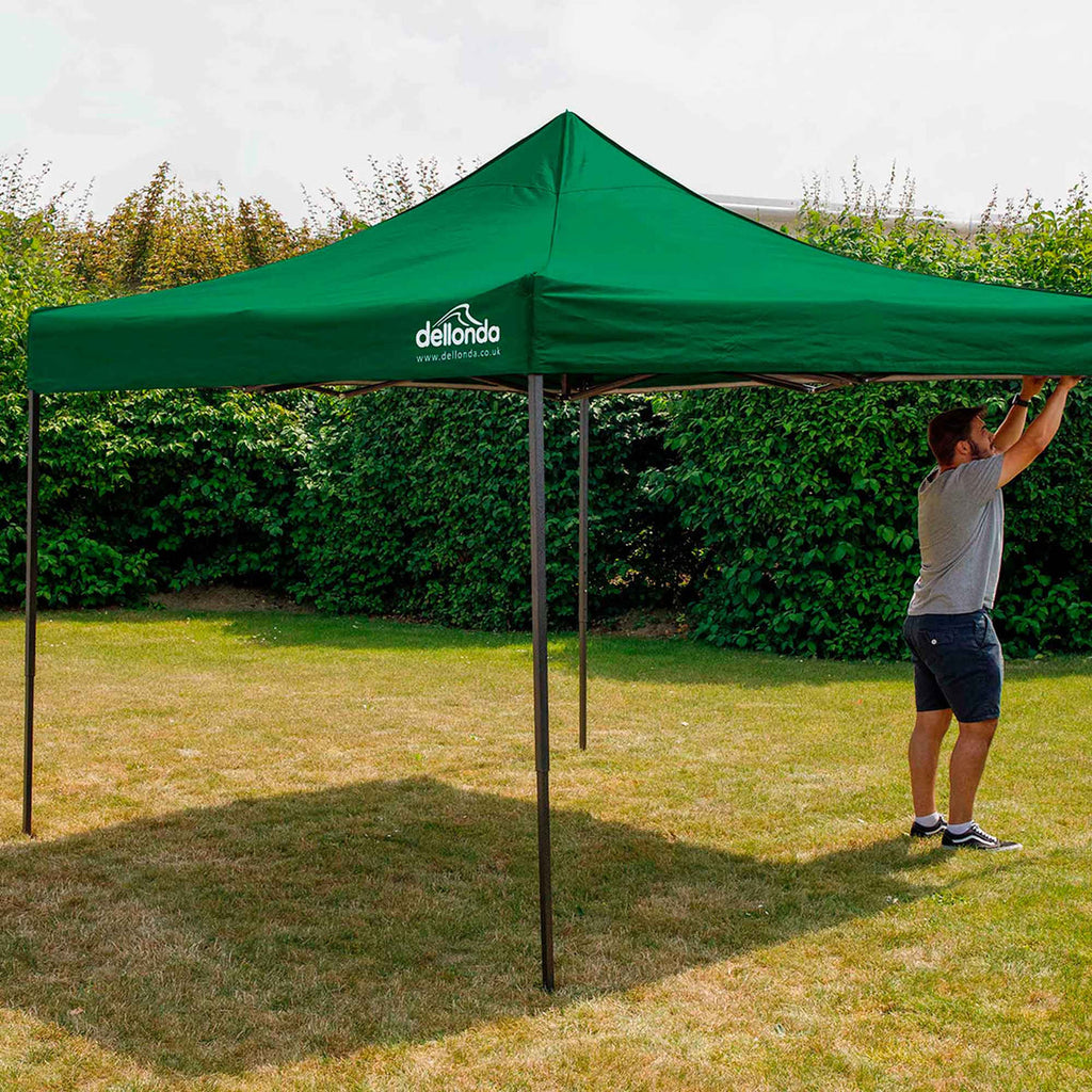 Dellonda Premium Pop-Up Gazebo, Water Resistant, 2x2m, Green (DG128)