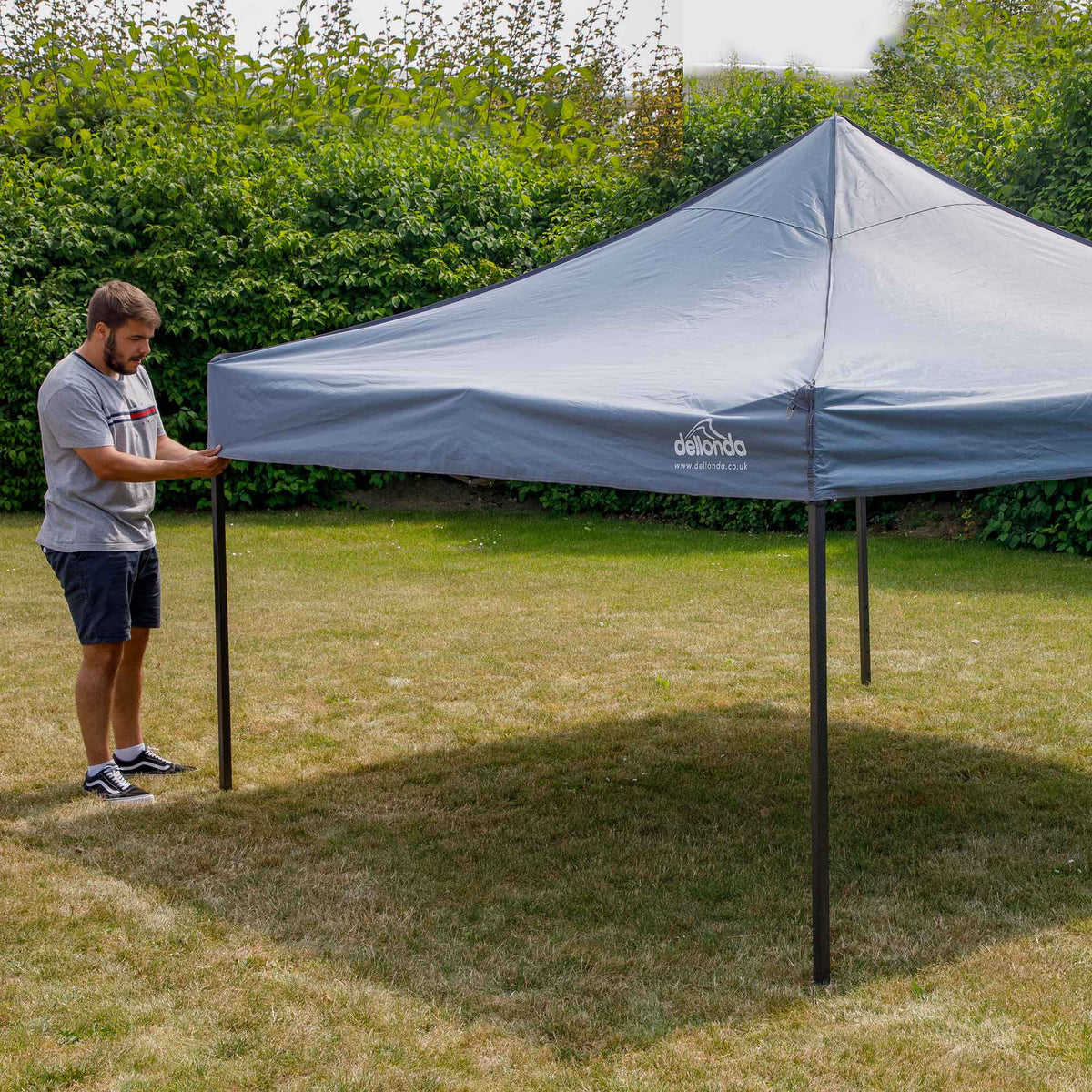 Dellonda Premium Pop-Up Gazebo, Water Resistant, 2x2m, Grey (DG129) (Factory Refurbished A)