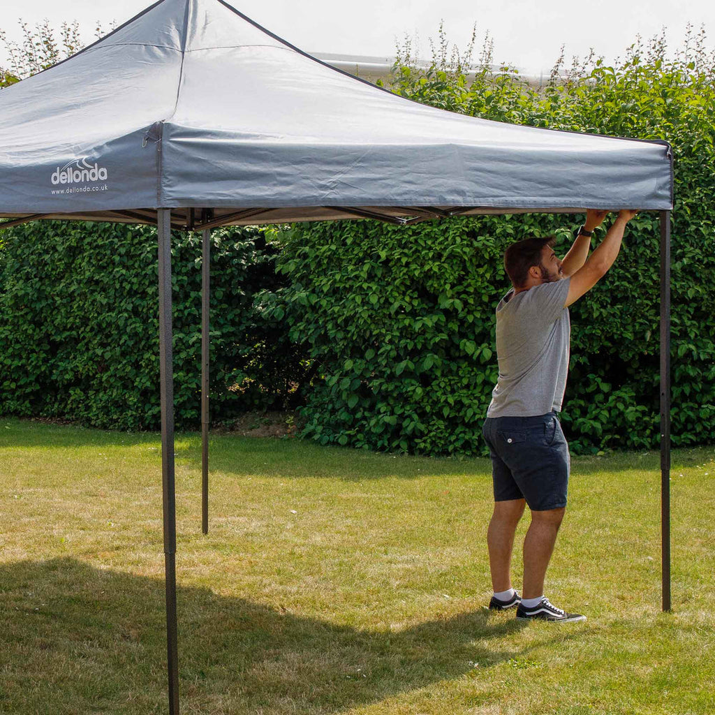 Dellonda Premium Pop-Up Gazebo, Water Resistant, 2x2m, Grey (DG129) (Factory Refurbished A)