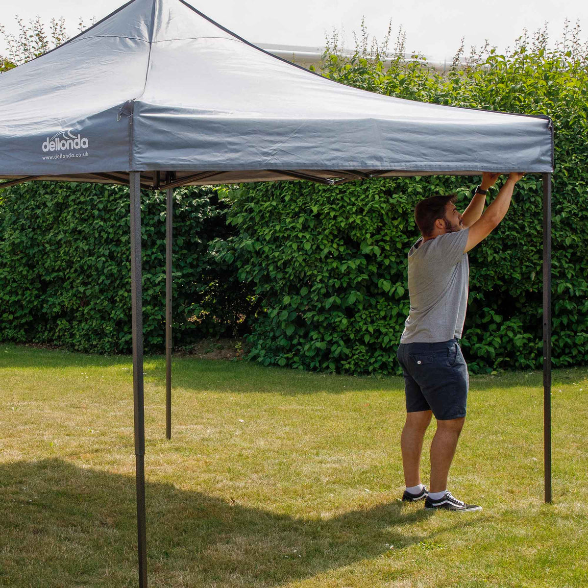 Dellonda Premium Pop-Up Gazebo, Water Resistant, 2x2m, Grey (DG129) (Factory Refurbished A)