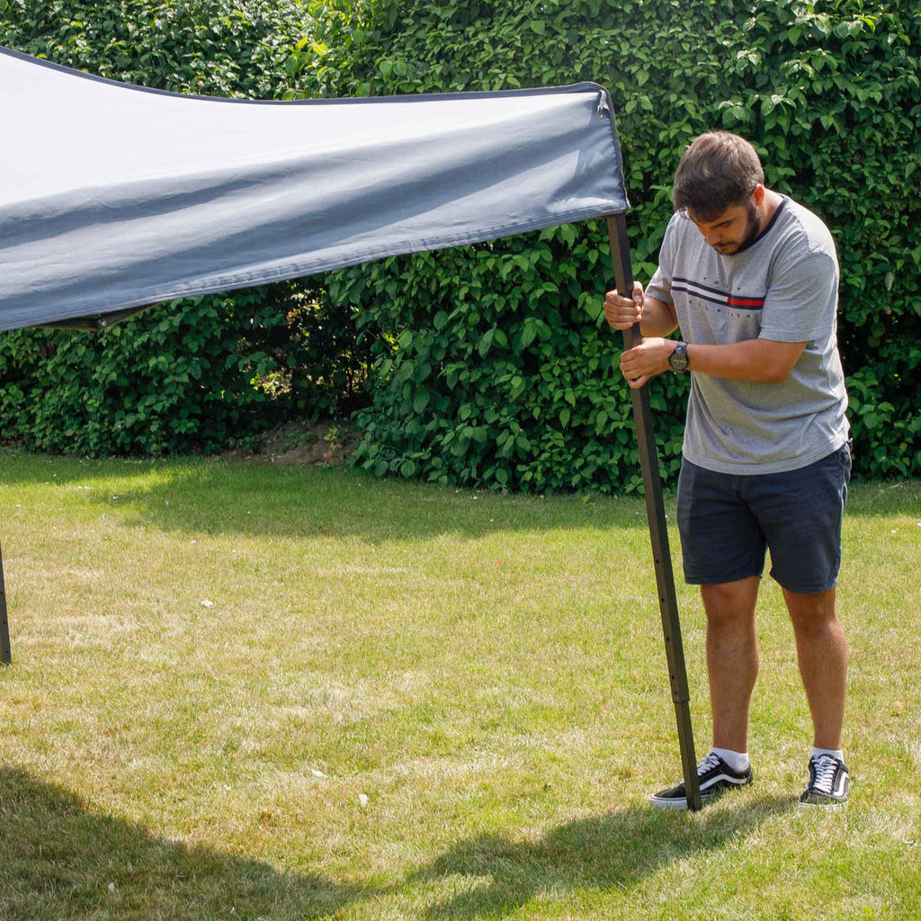 Dellonda Premium Pop-Up Gazebo, Water Resistant, 2x2m, Grey (DG129) (Factory Refurbished A)