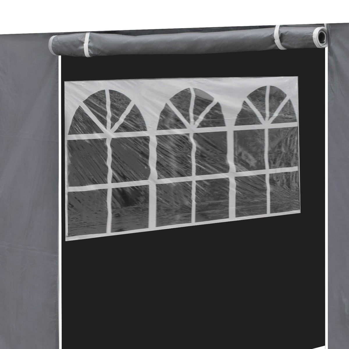 Dellonda Premium Gazebo Side Walls/Doors/Windows, 3x3m, Grey (DG149) (Factory Refurbished A)