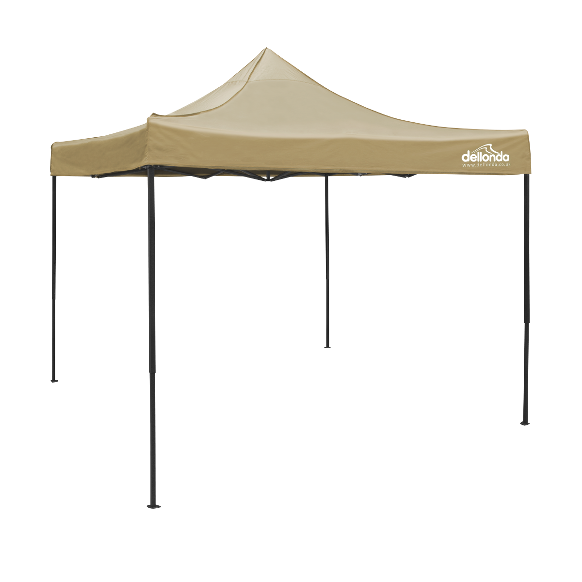 Dellonda Premium Pop-Up Gazebo, Water Resistant, 3x3m, Beige (DG130)