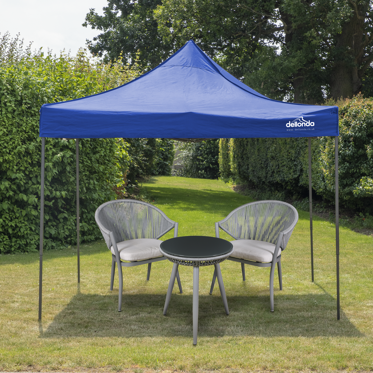 Dellonda Premium Pop-Up Gazebo, Water Resistant, 3x3m, Blue (DG131)