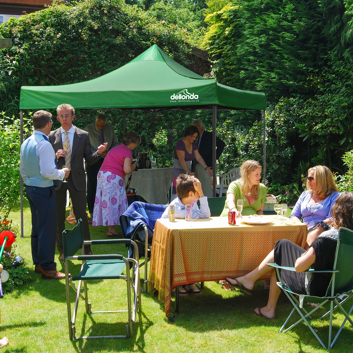 Dellonda Premium Pop-Up Gazebo, Water Resistant, 3x3m, Green (DG132)
