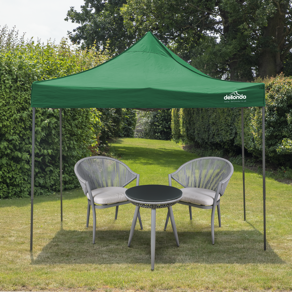 Dellonda Premium Pop-Up Gazebo, Water Resistant, 3x3m, Green (DG132)