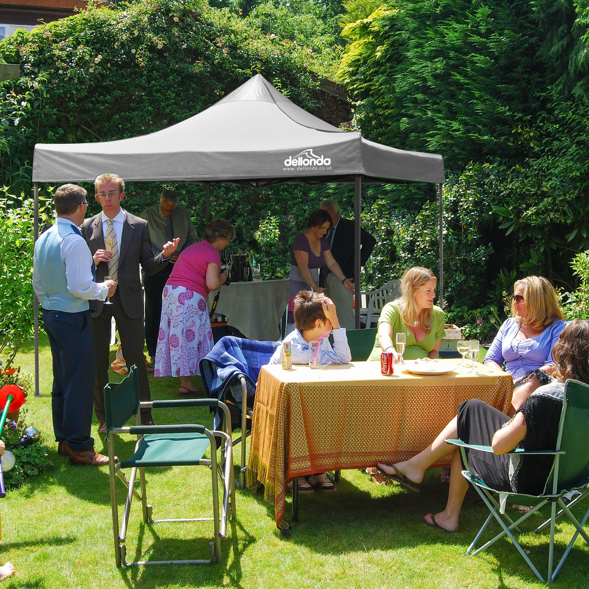 Dellonda Premium Pop-Up Gazebo, Water Resistant, 3x3m, Grey (DG133) (Factory Refurbished B)