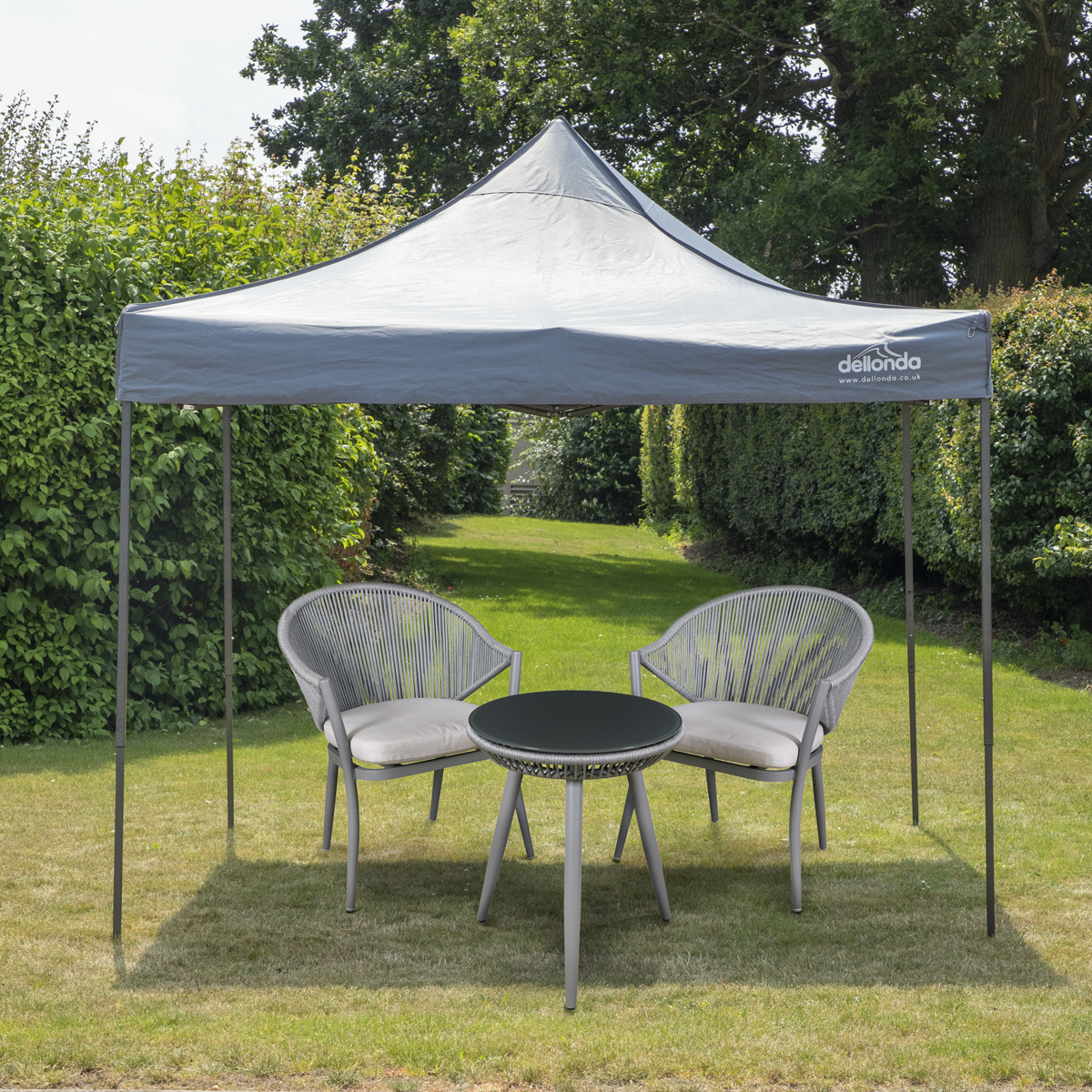 Dellonda Premium Pop-Up Gazebo, Water Resistant, 3x3m, Grey (DG133) (Factory Refurbished B)