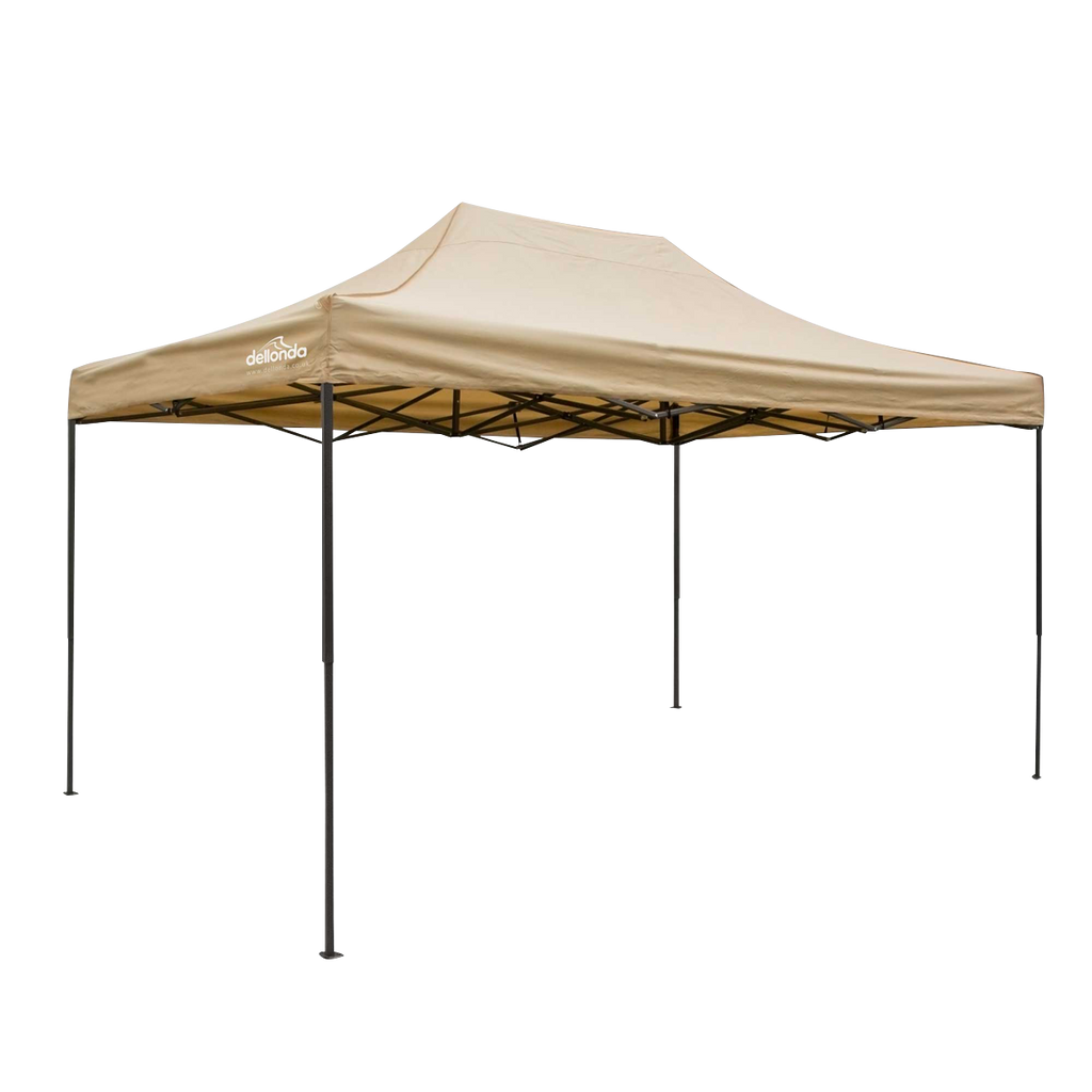 Dellonda Premium Pop-Up Gazebo, Water Resistant, 3x4.5m, Beige (DG134)