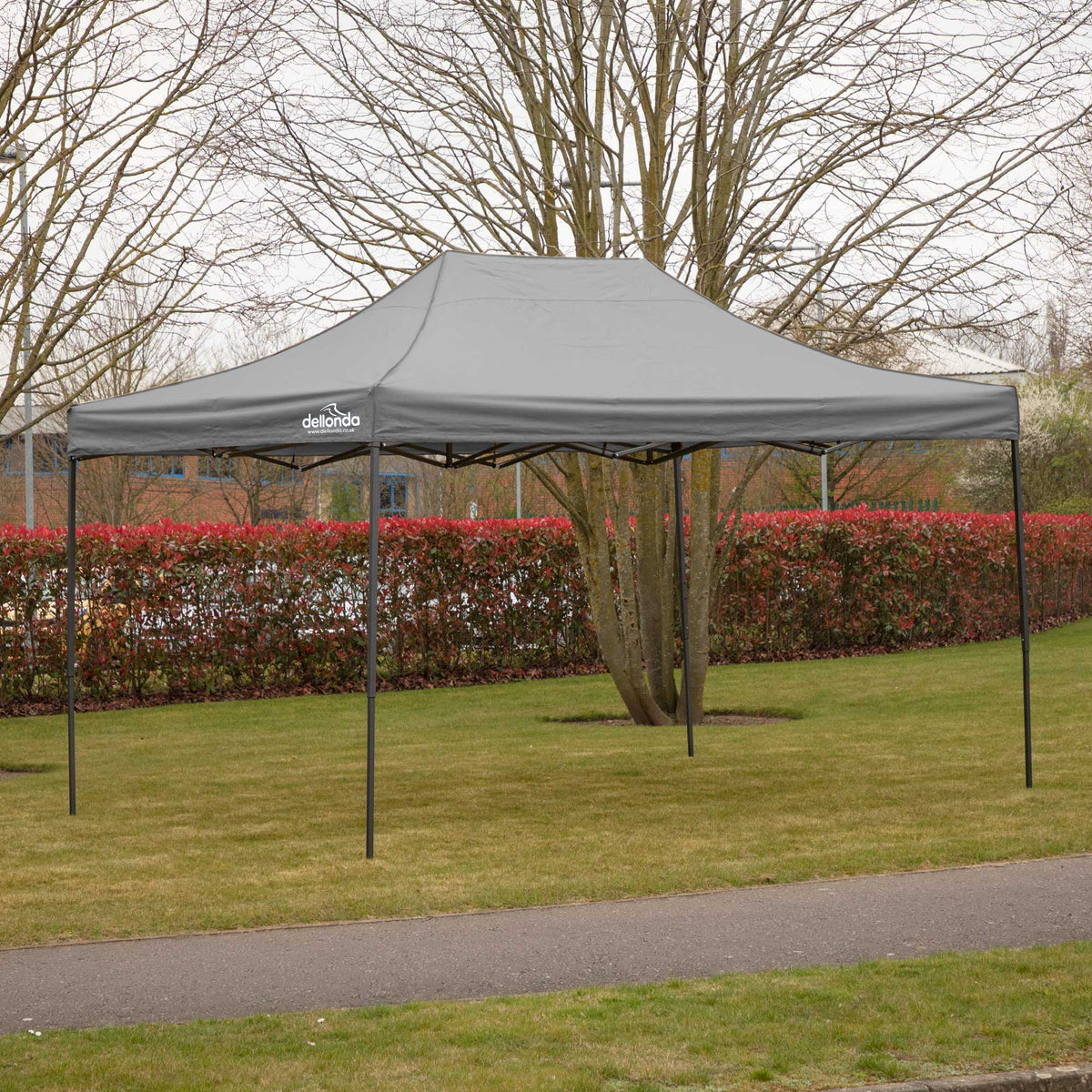 Dellonda Premium Pop-Up Gazebo, Water Resistant, 3x4.5m, Grey (DG137)
