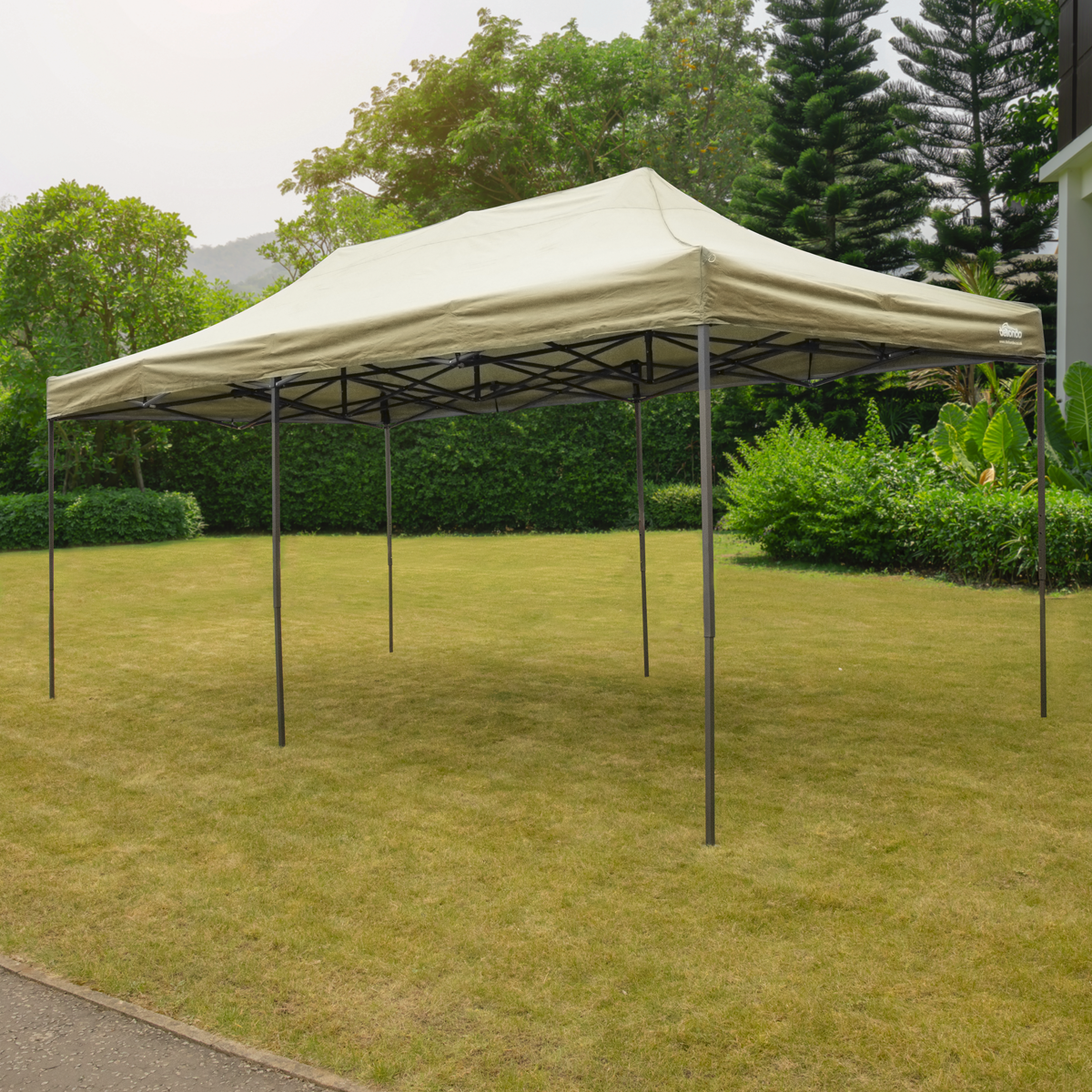 Dellonda Premium Pop-Up Gazebo, Water Resistant, 3x6m, Beige (DG138)