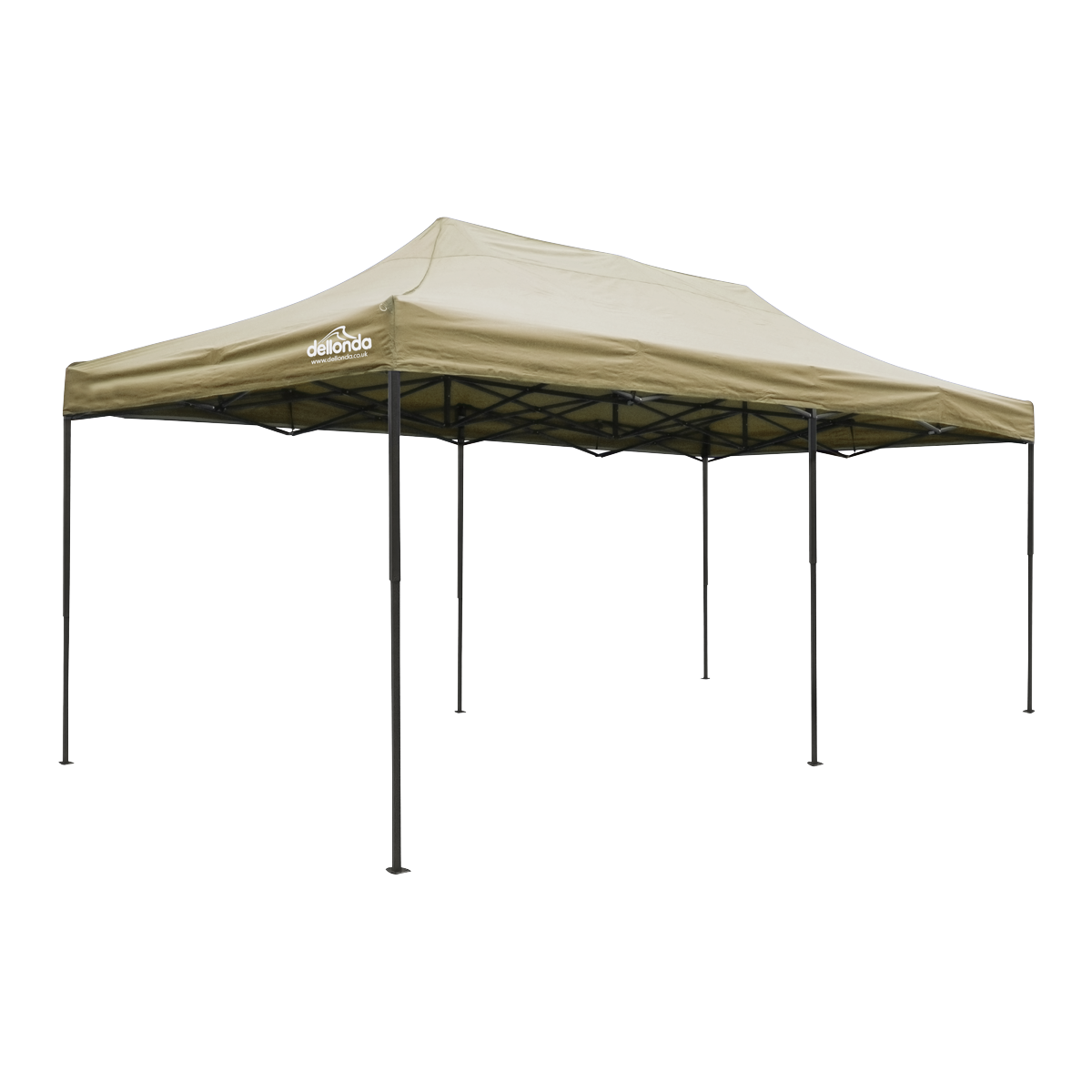 Dellonda Premium Pop-Up Gazebo, Water Resistant, 3x6m, Beige (DG138)